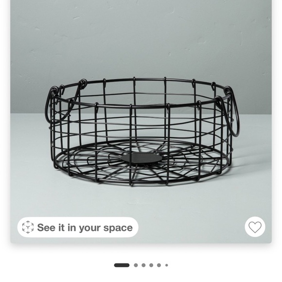 Hearth & Hand Black Metal Wire Basket - Picture 6 of 6